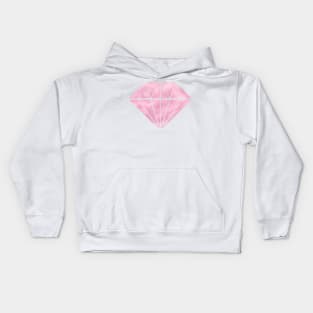 Dusky Pink Diamond Kids Hoodie